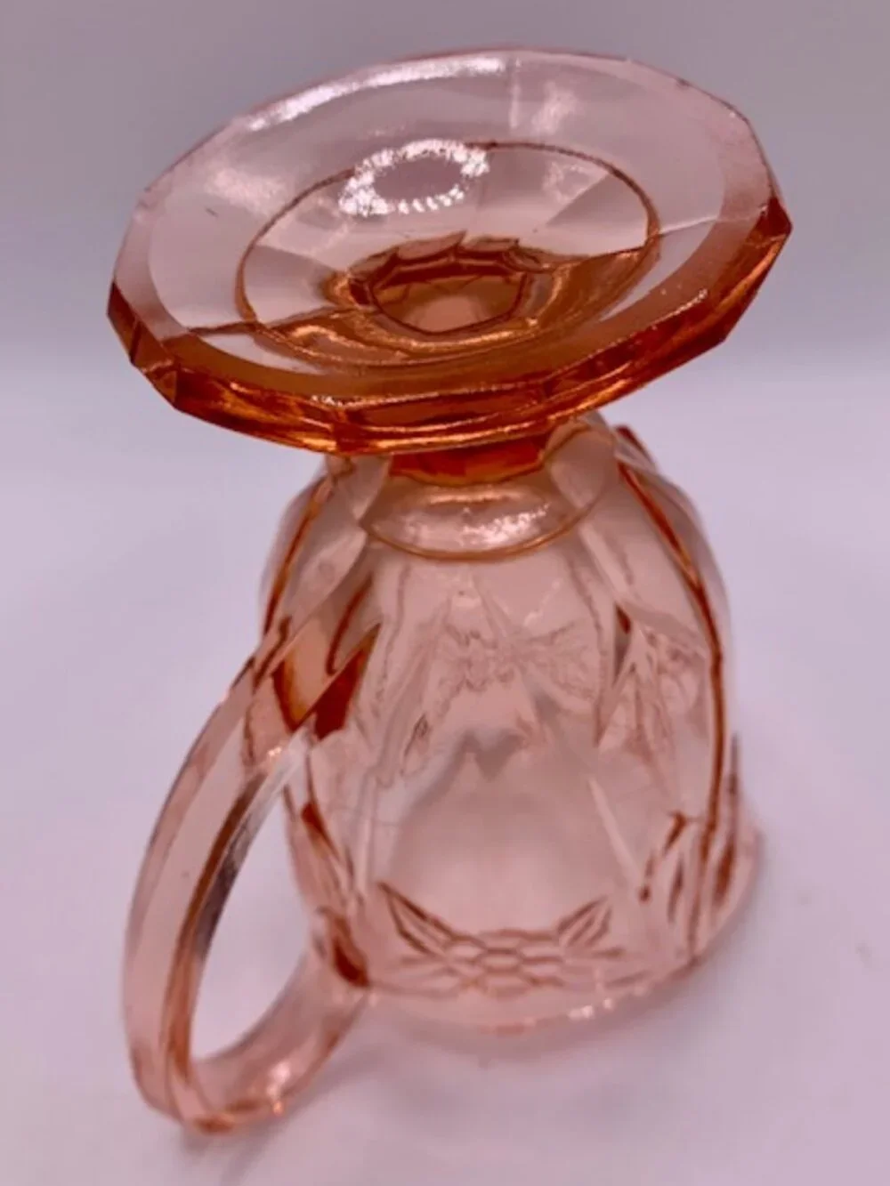 German Pressed Glass PINK Creamer Pitcher
